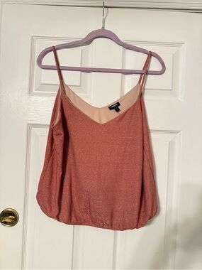 Express Rose Gold Sparkle Cami